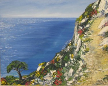 Peinture intitulée "Printemps en Azur" par Valérie Gremmo, Œuvre d'art originale, Huile