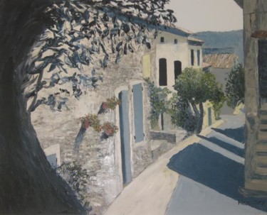 Peinture intitulée "Ruelle de Caromb" par Valérie Gremmo, Œuvre d'art originale, Huile