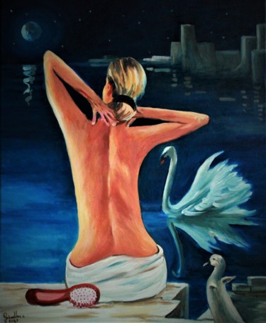 Peinture intitulée "La détente" par Christian Grévellec, Œuvre d'art originale, Huile