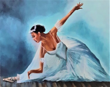 Pintura intitulada "La danseuse" por Christian Grévellec, Obras de arte originais, Óleo