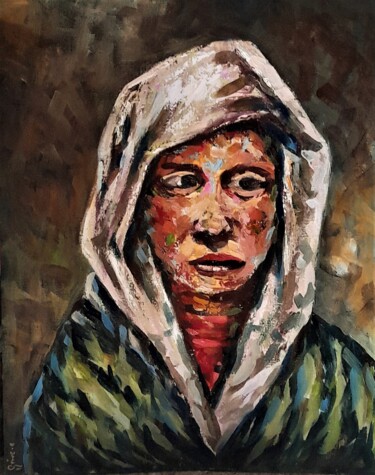 Peinture intitulée "portrait" par Christian Grévellec, Œuvre d'art originale, Huile