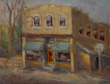 Painting titled "Country Store" by Kristin Grevich, Original Artwork, Oil