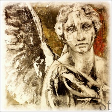 Pittura intitolato "Iah-hel" da Gribouill'Art, Opera d'arte originale, Acrilico