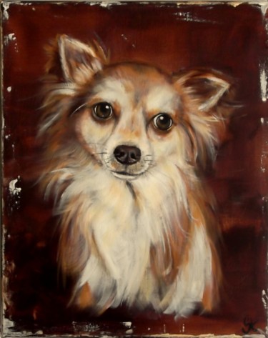 Peinture intitulée "Chihuahua" par Gribouill'Art, Œuvre d'art originale