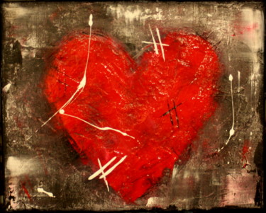 Peinture intitulée "saint-valentin" par Gribouill'Art, Œuvre d'art originale, Autre