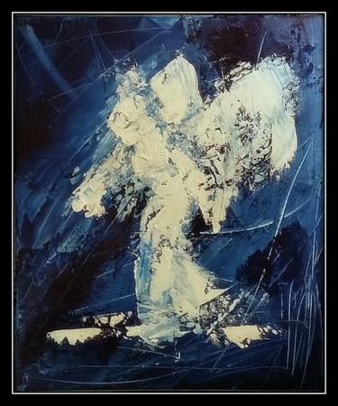 Peinture intitulée "L'Ange" par Gribouill'Art, Œuvre d'art originale, Acrylique