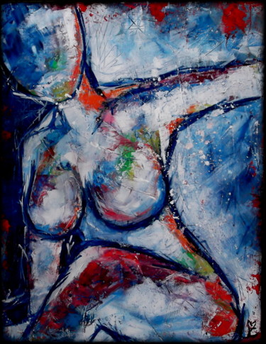 Painting titled "L'imparfaite génére…" by Gribouill'Art, Original Artwork, Acrylic