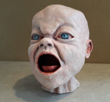 Skulptur mit dem Titel "kind" von Grietje Leyn (art-gl webnode), Original-Kunstwerk, Keramik