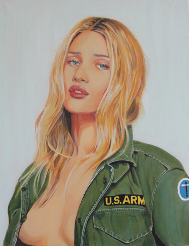 Ζωγραφική με τίτλο "u-s-army-girl.jpg" από Grigorio, Αυθεντικά έργα τέχνης, Ακρυλικό