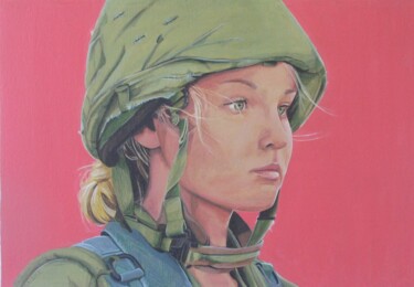 Ζωγραφική με τίτλο "military girl" από Grigorio, Αυθεντικά έργα τέχνης, Ακρυλικό