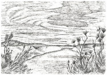 Тбилисское море Drawing titled "Тбилисское море" by Grigory Belyaev, Original Art, Gel pen