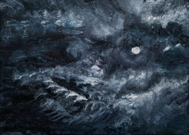Картина под названием "Небо хмурится" - Grigory Belyaev, Подлинное произведение искусства, Масло