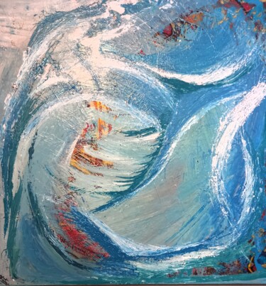 Painting titled "WATER" by Christelle Grimet, Original Artwork, Acrylic