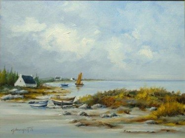 Peinture intitulée "Normandie" par Robert Grimonpont, Œuvre d'art originale