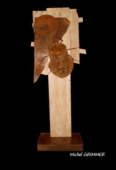 Sculpture titled "Homonyme" by Michel Grimmer, Original Artwork, Metals
