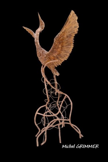 Sculpture titled "Pentanal" by Michel Grimmer, Original Artwork, Metals