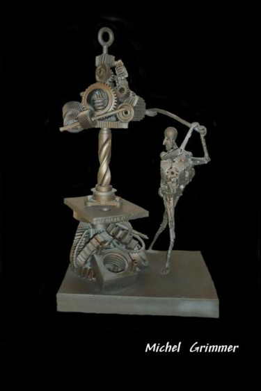 Sculpture intitulée "Machine 2" par Michel Grimmer, Œuvre d'art originale, Métaux
