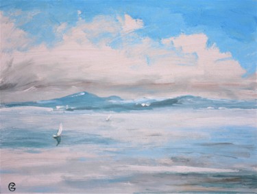 Peinture intitulée "Sea distance" par Grigorii Zulkarniaev, Œuvre d'art originale, Acrylique