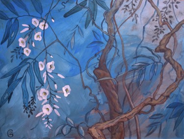 Malerei mit dem Titel "Garden" von Grigorii Zulkarniaev, Original-Kunstwerk, Acryl