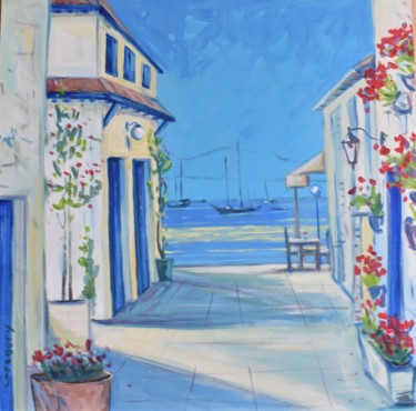 Painting titled "Greek vacation" by Grigorii Zulkarniaev, Original Artwork, Acrylic