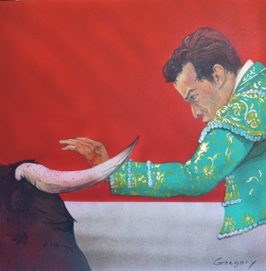 Pittura intitolato "corrida" da Grigorii Zulkarniaev, Opera d'arte originale, Acrilico