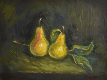 Schilderij getiteld "Still life with two…" door Grigorii Zulkarniaev, Origineel Kunstwerk, Olie