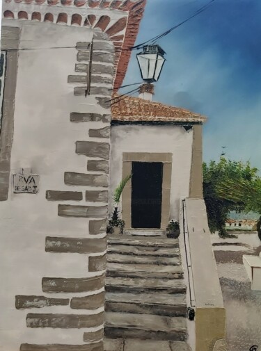 Peinture intitulée "entrada portuguesa" par Groleez, Œuvre d'art originale, Huile Monté sur Châssis en bois