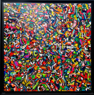 Painting titled "SPECTRA" by Thierry Gromik, Original Artwork, Acrylic Mounted on Wood Stretcher frame
