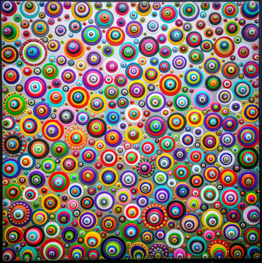 Peinture intitulée "BUBBLE" par Thierry Gromik, Œuvre d'art originale, Acrylique Monté sur Autre panneau rigide