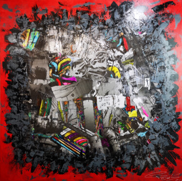 Collages titulada "CHAO" por Thierry Gromik, Obra de arte original, Acrílico