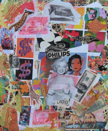 Schilderij getiteld "PHILIPS" door Groovy, Origineel Kunstwerk, Acryl Gemonteerd op Frame voor houten brancard