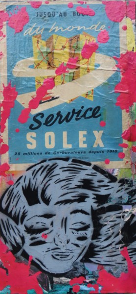 "SERVICE SOLEX" başlıklı Tablo Groovy tarafından, Orijinal sanat, Akrilik Ahşap Sedye çerçevesi üzerine monte edilmiş
