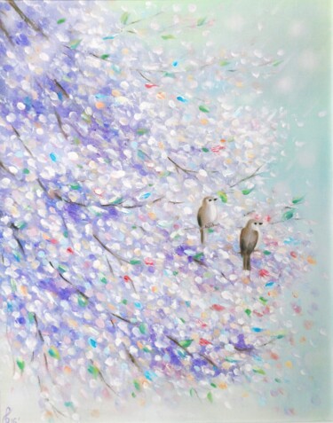 Картина под названием "SPRING SONGS" - Ingrida Grosmane, Подлинное произведение искусства, Масло