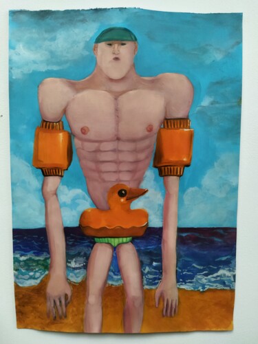 Peinture intitulée "Mickael Crol" par Grotesk, Œuvre d'art originale, Acrylique