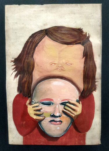 Painting titled "Jean Padeface" by Grotesk, Original Artwork, Acrylic