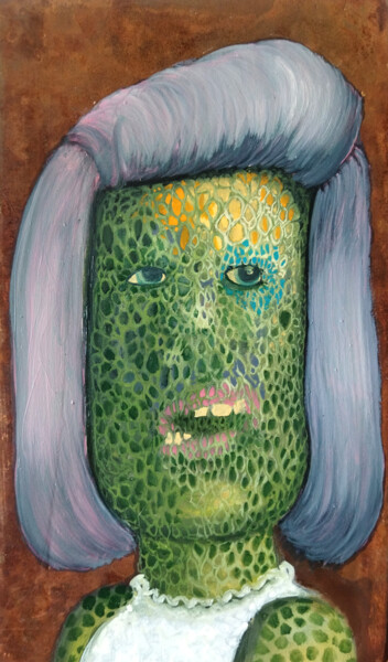 Peinture intitulée "Virginie Merule" par Grotesk, Œuvre d'art originale, Huile