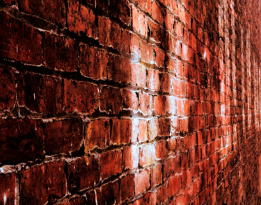 Fotografia intitolato "Red Brick Wall 02" da Citellus, Opera d'arte originale, Fotografia digitale
