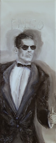 Painting titled "Falco" by Peter Grundtner, Original Artwork, Oil