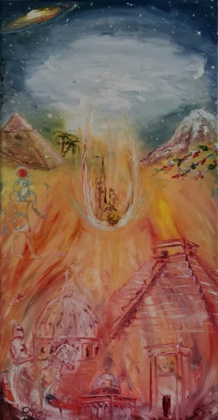 Painting titled "God" by Peter Grundtner, Original Artwork, Oil