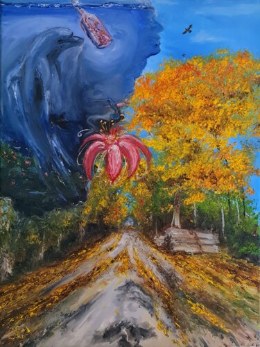 Malerei mit dem Titel "Nature wins!" von Peter Grundtner, Original-Kunstwerk, Öl