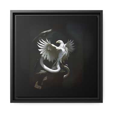 Digital Arts titled "Caladre" by Grrimrr, Original Artwork, 2D Digital Work Mounted on Wood Stretcher frame