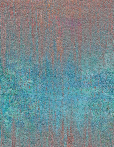 Digitale Kunst mit dem Titel "Blue Rain #2" von Grymc, Original-Kunstwerk, Digitale Malerei