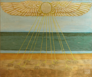 제목이 "Beach"인 미술작품 Grzegorz Domher로, 원작, 기름