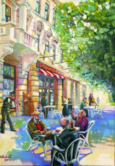 Painting titled "Как на Дерибасовско…" by Grzhibovskii Anton, Original Artwork, Oil