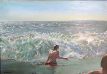 Peinture intitulée "La Grande Marée" par Gérard Rouyer (Gégé), Œuvre d'art originale, Huile