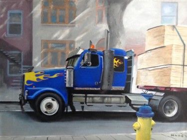 Pintura titulada "Truck" por Gérard Rouyer (Gégé), Obra de arte original, Acrílico