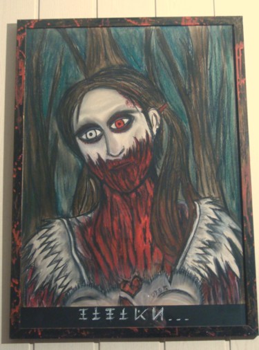 Drawing titled "Lilith" by Gu Lagalerie, Original Artwork, Chalk