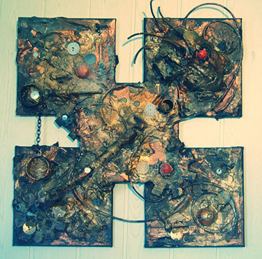 Painting titled "STEAMPUNK !" by Gu Lagalerie, Original Artwork, Acrylic