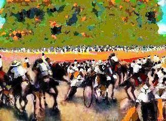 Pintura titulada "corrida de toros" por Guadamuz De Santa Cruz, Obra de arte original