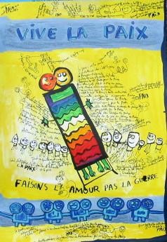 Peinture intitulée "Faisons l'amour pas…" par Les Guallino, Œuvre d'art originale, Huile